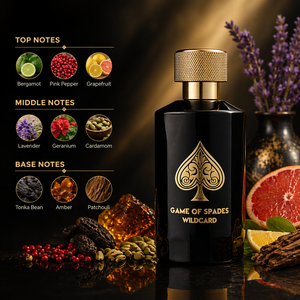 Perfume en Spray para Hombre Game of Spades Wildcard, Aroma Duradero a Vainilla, Manzana, Tonka, Madera de Oud y Bergamota - Product Image 4