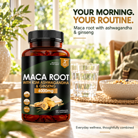 Capsules de Maca Végétalienne en Gros 6000mg avec Ashwagandha et Ginseng pour le Soutien Énergétique Quotidien des Hommes – Complément Alimentaire OEM & ODM