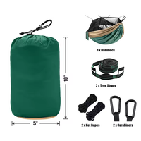 Hamac de camping pliable portable Feistel 210T en nylon pour 2 personnes avec moustiquaire