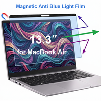 Protection d'écran anti-lumière bleue magnétique pour MacBook Air 13,3 pouces, sans adhésif, protection des yeux, facile à poser/déposer, film réutilisable et détachable