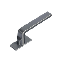 Manija de Ventana Ultrafina A31001, Acero Inoxidable SUS304, Acabado Negro Mate, Palanca para Ventanas Abatibles a la Derecha