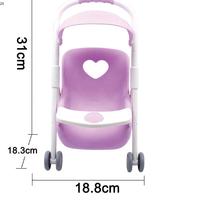 Sécurité en plastique mignon biberon pipi enfants rose poussette jouet bébé qui parle poupées avec poussette et bouteille