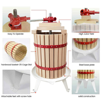 Presse à fruits panier maison 18L avec support amovible Presse à jus de pomme poire bois