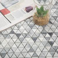 Mosaïque de marbre en forme de nuages de pluie du siècle dernier, mosaïque triangulaire, carreaux de crédence de cuisine