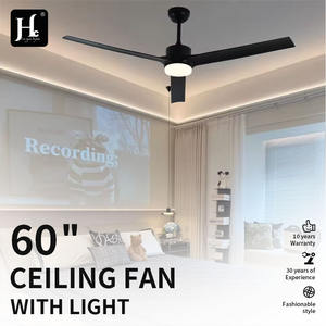 Modern 52-Inch LED <b>Ceiling</b> <b>Fan</b> Quiet DC Motor Remote Control 6 Speeds Reversible for <b>Bedroom</b> Dining Room Featuring 5 Iron ABS - Product Image 4