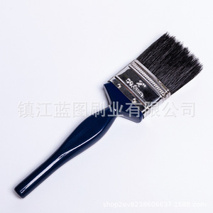 Brocha plana para pintar de 2 pulgadas con cerdas de cerdo, mango de madera, azul oscuro, origen Zhenjiang - Product Image 4