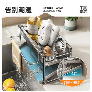 Estante de Almacenamiento para Cocina Heaven And Earth Fish, Organizador Multifuncional para Fregadero, Escurridor de Platos, Altura de 6-7.9 Pulgadas, Profundidad de 8-11.9 Pulgadas - Product Image 4