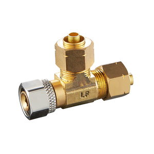 YINGFA Brass Compression Fitting Tee Union 3 Ways Connector 1/2 OD X 3/8 OD X 3/8 OD Tube for potable water use in the USA