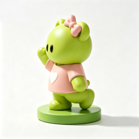 Figurine de bureau personnalisable en PVC, Ours vert adorable avec ballon de football, série Blind Box, 5 cm, jouet décoratif unisexe, cadeau pour les 14 ans et plus