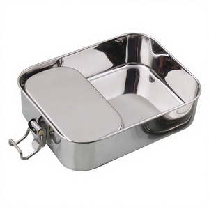 Stainless Steel Lunch Box with Snacks Container - Product Image 1