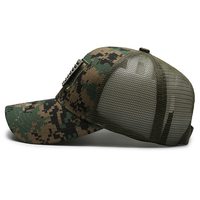 Gorra de béisbol de malla bordada con camuflaje de la bandera estadounidense, gorra táctica para hombre para actividades al aire libre