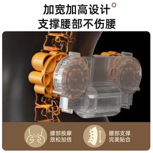 Massage Pillow Neck Back Shoulder Massager Rechargeable Lithium Battery Heat Therapy Home Use Gray - Product Image 4