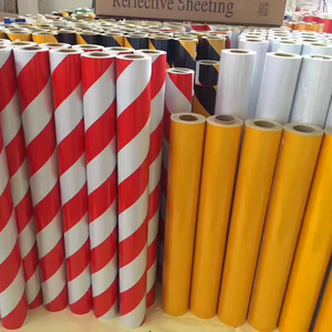 Phản chiếu Vinyl đôi màu vàng đen phản chiếu phim nguy hiểm sọc kỹ sư lớp phản chiếu tấm cho cảnh báo an toàn - Product Image 6