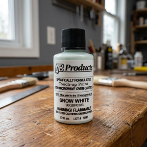 Peinture de retouche pour four à micro-ondes QB Products 98QBP0303, 1/2 fl. Matériau plastique blanc neige oz - Product Image 3
