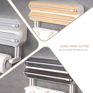 Không Thể Phá Vỡ Nhà Bếp Tổ Chức 3 Trong 1 Wall Mount Cho Nhựa Bám Bọc Nhôm Lá Giấy Khăn Với Mịn Cắt - Product Image 6