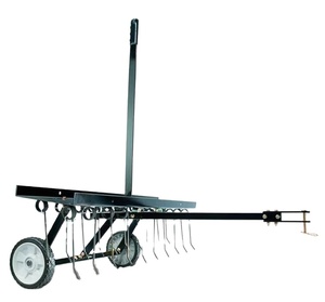 40 ''Tine Tow Dethatcher Enlèvement de chaume amélioré Tracteur de pelouse antirouille pour l'extérieur - Product Image 2