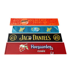 Tapis de bar en PVC souple avec logo personnalisé en gros Tapis de bière antidérapant en caoutchouc Cadeau d'affaires promotionnel - Product Image 1
