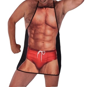 Tablier de cuisine sans manches pour <span class=keywords><strong>femme</strong></span>, motif drôle 'Naked BBQ Party', confortable pour la cuisine et le service - Product Image 4