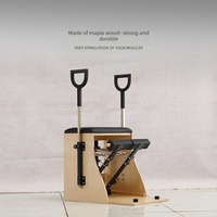 Chaise de Pilates professionnelle en bois d'érable - Équipement de fitness durable, portable, réglable, multifonctionnel et écologique pour studio