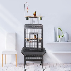 Toptan ekstra büyük beyaz Metal kuş kafesi rahat demir tohum Catcher için hayvan düğün dekoratif kuş uçuş kafesleri - Product Image 3