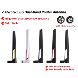 Antena Omnidireccional de Goma Plegable de Doble Banda 2.4G 5.8G de 10DBi Premium con Conector SMA Macho para <span class=keywords><strong>Router</strong></span> <span class=keywords><strong>WiFi</strong></span> IoT Zigbee - Product Image 4