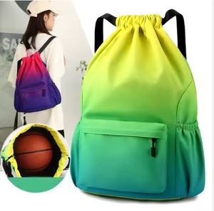 Vente en gros de <span class=keywords><strong>sac</strong></span> de fitness polyvalent personnalisé <span class=keywords><strong>sac</strong></span> à <span class=keywords><strong>dos</strong></span> Oxford étanche à cordon pour le basket-ball en plein air et d'autres sports - Product Image 1