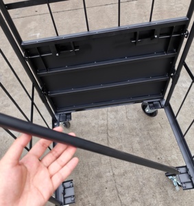Meistverkaufter Schwerlast-Trolley-Käfig Faltbarer Rollcontainer Lagerwagen Logistik-Stahlhandwagen Transportkarren - Product Image 6