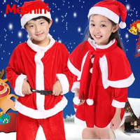 Disfraz de Papá Noel Rojo para Niños, Disponible en Stock, Unisex, para Actuaciones Escénicas, Venta Directa de Fábrica