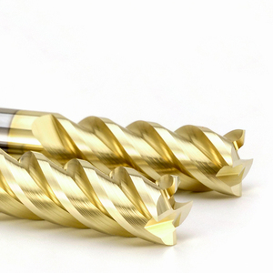 Fresa in Carburo a 4 Taglienti Rivestita in Oro HRC68 1-20mm Utensile CNC per Acciaio Inox 304/316 Lega di Titanio - Product Image 4