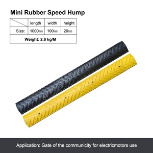 गर्म बिक्री कारखाने की आपूर्ति सड़क पीले काले सुरक्षा Delineator कूबड़ टक्कर रबर गति Reducer कूबड़ गति Reducer - Product Image 3