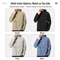 Veste de protection solaire pour homme à capuche ultra-légère UPF50+, séchage rapide, imperméable, nylon extensible, tailles S-3XL, marque privée, fabrication OEM clé en main