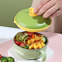 Bol de nourriture pour bébé en acier inoxydable 304, récipient de nourriture de stockage de légumes et de fruits, boîte à lunch pour enfants à motif personnalisé de salade