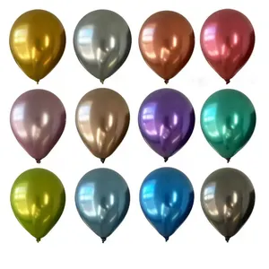 50pcs 2.8g 12 इंच धातु गुब्बारा जन्मदिन सजावट गुब्बारे शादी लेआउट धातु लेटेक्स गुब्बारा चमकदार क्रोम लेटेक्स