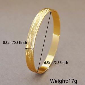 Pulseras de Acero Inoxidable Chapadas en Oro de 24K para Mujer, Estilo Moderno para Fiestas, Venta al por Mayor con Precio de Descuento - Product Image 5