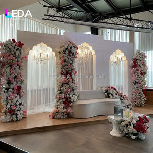 Decoraciones LEDA para Bodas Indias, Arco Marroquí, Fondo Blanco para Escenario de Boda con Luz LED, Decoración de Escenario para Bodas - Product Image 2