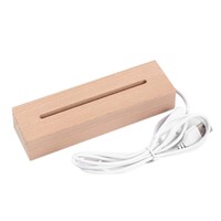 Présentoir de base en bois de hêtre de lumière de nuit de LED de haute qualité, vente chaude, usine chinoise EXW
