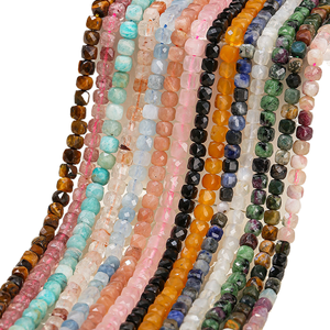 4มม. ส่งตรงจากโรงงานบล็อกคริสตัลอาเกตลูกปัดหลวมเครื่องประดับ DIY สร้อยคอกำไลกึ่งสำเร็จรูปโปร - Product Image 1