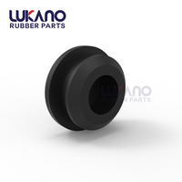 Bouchon en caoutchouc, silicone, noir, solide, 12mm, 10 pièces