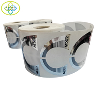 Autocollant en PET brillant argenté imperméable personnalisé pour la promotion en supermarché, utilisation pour les produits électroniques, taille personnalisée, rouleau sur mesure