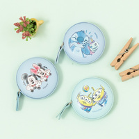 Cinta Métrica Retráctil de Plástico con Diseño de Dibujos Animados en Color Macaron, 5.5cm*5.5cm*1.5cm, Herramienta de Medición para Coser