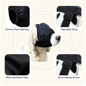 Dog Muzzle Adjustable Dog Calming Blindfold Blackout Dog <b>Eye</b> Cover Car Sickness Light Blocking Pet Calming <b>Mask</b> Reduce Anxiety - Product Image 2