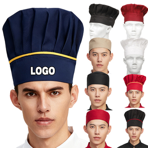Algodón Cocina Ajustable Cook Imprimir Rojo Higiene Gorra Elástico Bordado Logo <span class=keywords><strong>Pizza</strong></span> Chef Sombrero Stitch-work - Product Image 1