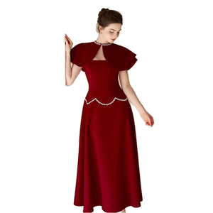 <span class=keywords><strong>Robe</strong></span> midi en nylon tissé de couleur unie 5405 pour femme, printemps, été, automne, décontractée, à porter au quotidien, coupe ample, légère, respirante - Product Image 1