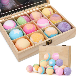 Offre Spéciale personnalisé coloré odeur bain effervescents marque privée bombes de bain dans une boîte en bois prix compétitif - Product Image 4
