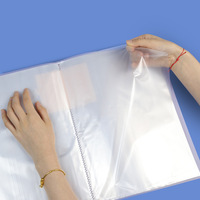 Carpeta de archivos de PP insertable de tapa dura A4 al por mayor, libro de exhibición con 20 40 60 bolsillos transparentes