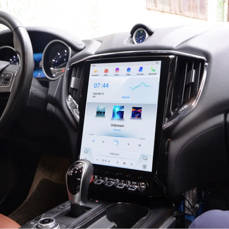 12.1" Android 11.0 Car Multimedia GPS Audio Radio Stereo For Maserati Ghibli 2014-2019 Tesla Navigation Navi Vertical Player