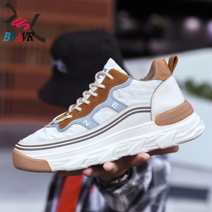 Zapatos Deportivos Casuales Versátiles para Hombre, con Cordones, Punta Redonda, Suela Gruesa Antideslizante y Forro de Malla, para Primavera y Otoño, Venta al Por Mayor - Product Image 1