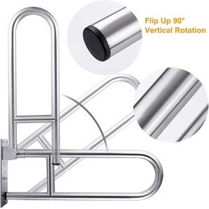Elderly Bariatric Disabled Commode Safety Hand Railing Guard Frame Shower Assist Aid Handrails Stainless Steel Toilet <strong>Grab</strong> <strong>Bar</strong> - Product Image 2