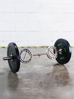 Barre de musculation pour triceps en acier allié de 20 kg, barre de musculation pour les yeux avec poignée rotative pour la musculation