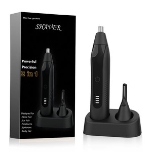 Tondeuse électrique pour poils du nez, batterie au lithium, rechargeable par USB, étanche, portable, pour les oreilles, le visage, les sourcils, pour hommes, usage domestique, camping-car - Product Image 1
